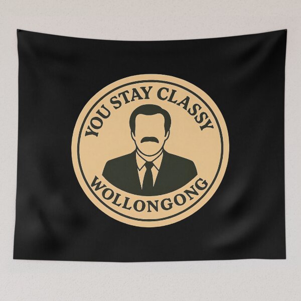 Item preview, Anchorman Inspired Retro Australia Print: Wollongong designed and sold by PinUpPizzazz.