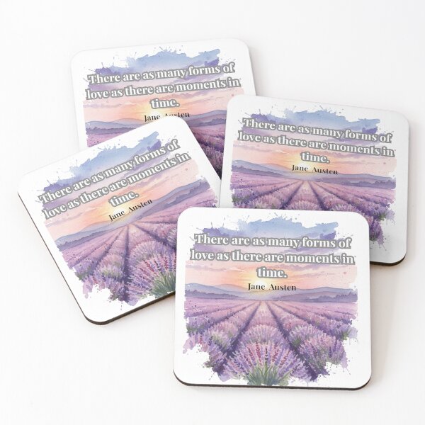 Item preview, Jane Austen Quote – “There Are as Many Forms of Love” | Lavender Field Watercolor Art designed and sold by Boski22.