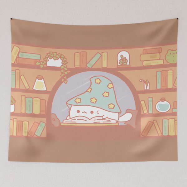 Item preview, Wizard Cat Cozy Library Reading Nook Daytime designed and sold by akaimochi.
