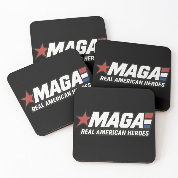 Item preview, MAGA Real American Heroes Logo designed and sold by getpressedshirt.