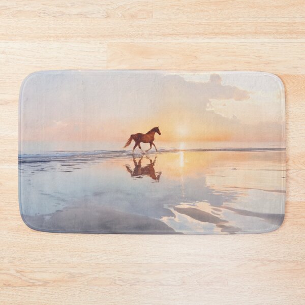 Item preview, A graceful Arabian horse running along the shoreline at dawn Horses in Motion designed and sold by CDC40.
