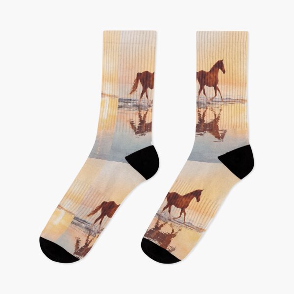 Item preview, A graceful Arabian horse running along the shoreline at dawn Horses in Motion designed and sold by CDC40.