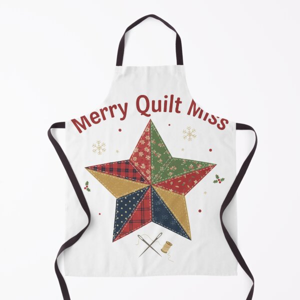 Artikelvorschau, Merry Quilt Miss T-Shirt | Patchwork Weihnachtsstern Quilter Geschenk | Gemütliche Feiertags-Bastel-Crew-Bekleidung entworfen und verkauft von Wear Sculpt.