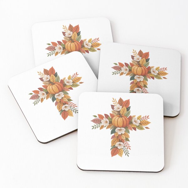 Item preview, Floral Autumn Cross with Pumpkin designed and sold by jkrphoto.