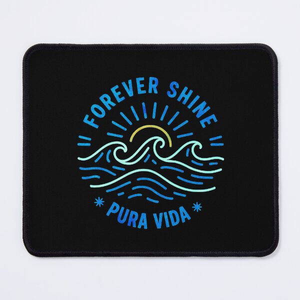 Item preview, FOREVER SHINE - PURA VIDA - Line Art Sketch - tri-color emerald aqua gold color burst on black designed and sold by Big Bang Canvas.