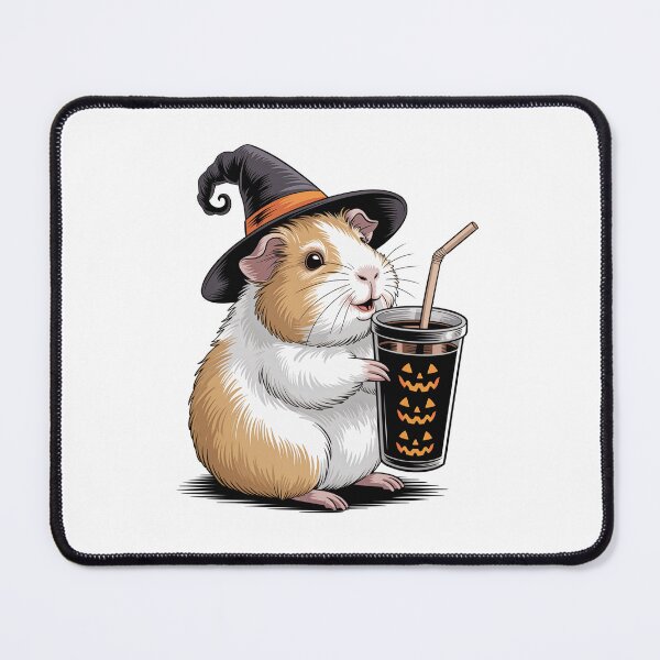 Item preview, Witchy Guinea Pig Sips a Halloween Drink designed and sold by jkrphoto.