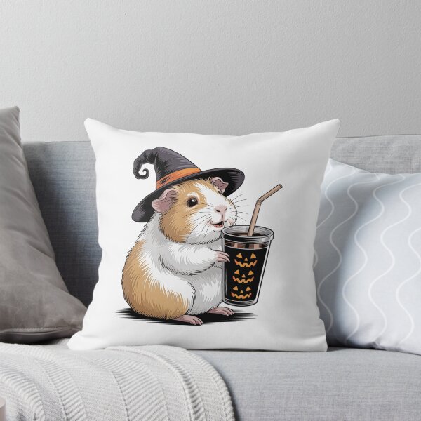 Item preview, Witchy Guinea Pig Sips a Halloween Drink designed and sold by jkrphoto.