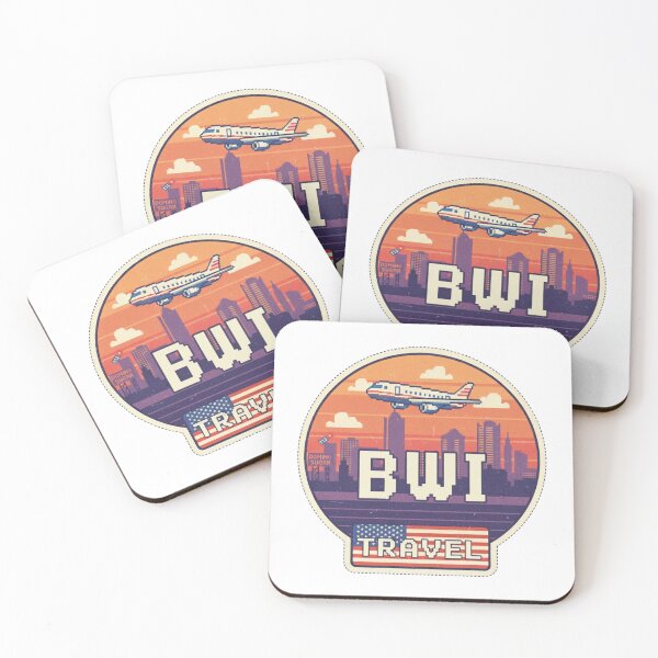 Item preview, BWI International Airport Pixel Sticker designed and sold by Nubitra.