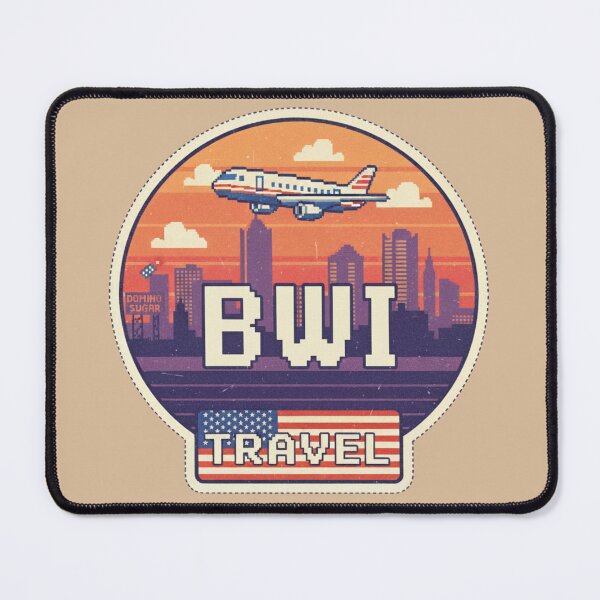 Item preview, BWI International Airport Pixel Sticker designed and sold by Nubitra.
