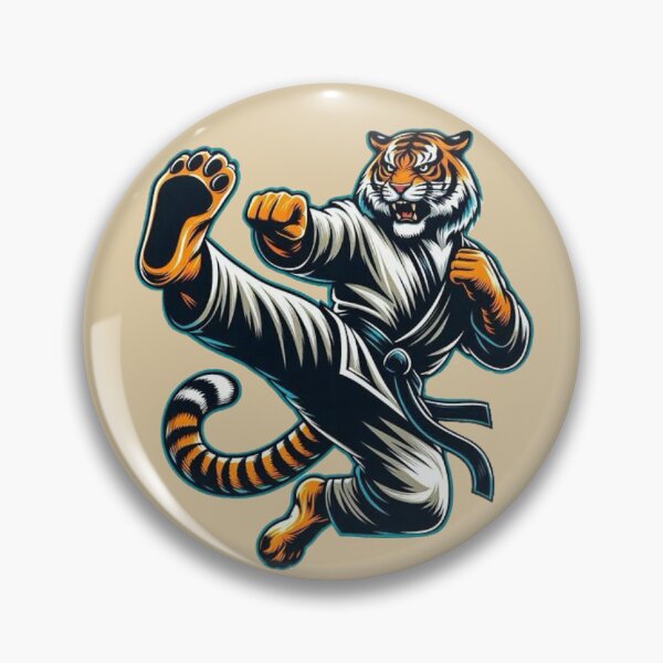 Artikelvorschau, Karate Tiger Aufkleber – Kampfsport entworfen und verkauft von Myra365Art.