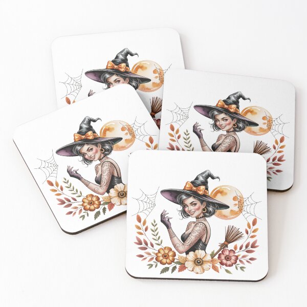 Item preview, boho Witch with Moonlit Flowers designed and sold by jkrphoto.