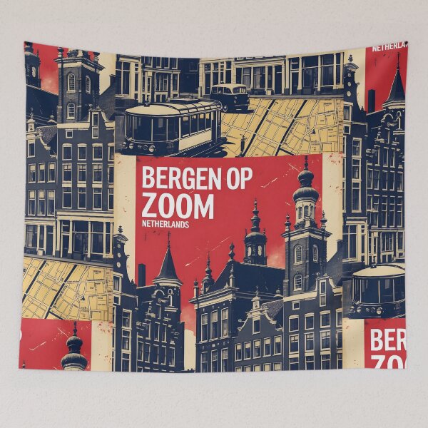 Item preview, Bergen Op Zoom Netherlands 1950s Vintage Travel Tourism designed and sold by TravelersGems.