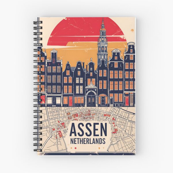 Item preview, Assen Netherlands 1950s Vintage Travel Tourism designed and sold by TravelersGems.