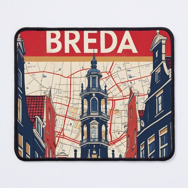 Item preview, Breda Netherlands 1950s Vintage Travel Tourism designed and sold by TravelersGems.