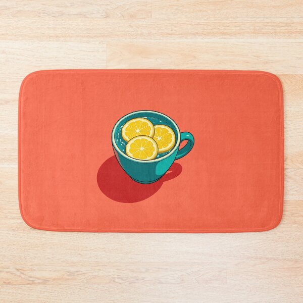 Item preview, Lemon Tea Cup on Orange Background designed and sold by SassyArtistry.