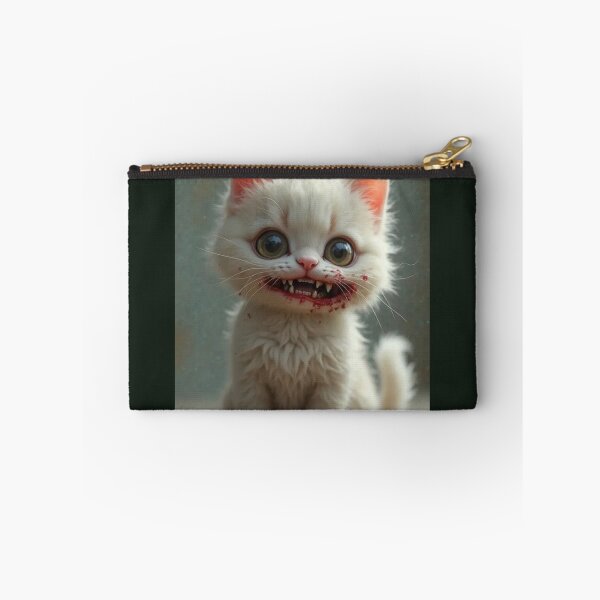 Item preview, Sinister Kitten Smile – Cute Meets Creepy designed and sold by ZEYCAT.