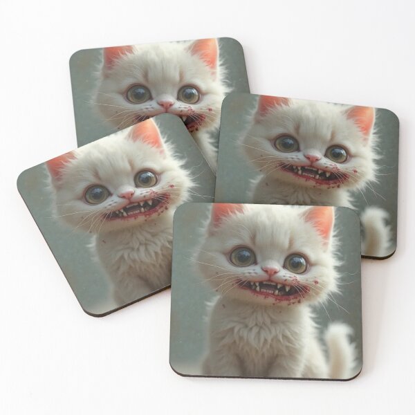 Item preview, Sinister Kitten Smile – Cute Meets Creepy designed and sold by ZEYCAT.