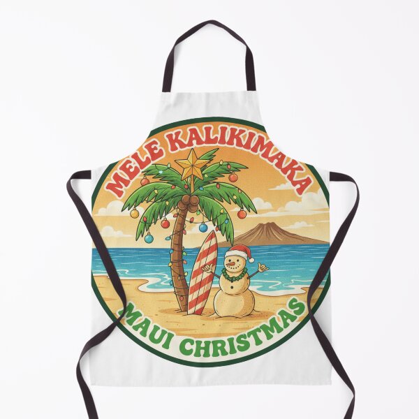 Item preview, Mele Kalikimaka Maui Christmas Retro Travel Poster | Tropical Hawaiian Holiday Surfer Santa Art designed and sold by Wear Sculpt.