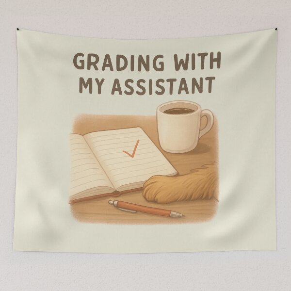 Item preview, Grading with My Assistant — Funny Teacher & Dog Shirt designed and sold by AdelStore.
