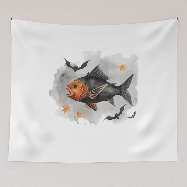 Item preview, Batfish Nights Halloween designed and sold by Cozy Magic Prints.