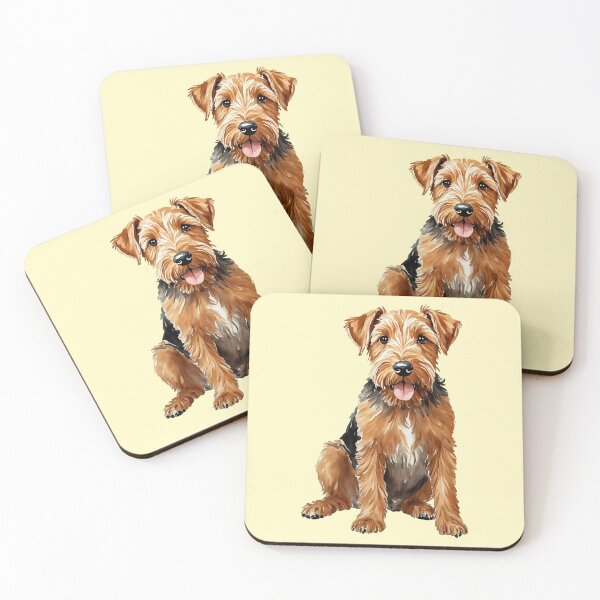 Item preview, Airedale Terrier Watercolor Puppy Dog (yellow) designed and sold by Magnolia Valley Art.