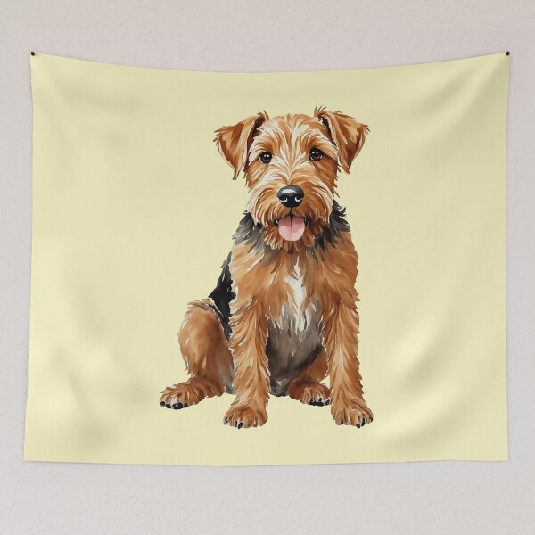 Item preview, Airedale Terrier Watercolor Puppy Dog (yellow) designed and sold by Magnolia Valley Art.