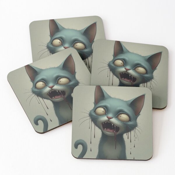 Item preview, Blood-Eyed Cat – Surreal Horror Expression designed and sold by ZEYCAT.