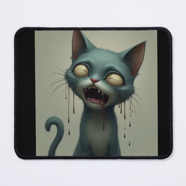Item preview, Blood-Eyed Cat – Surreal Horror Expression designed and sold by ZEYCAT.