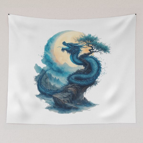 Item preview, Japanese landscape: river, mountain and sacred tree designed and sold by CHRIST5000.