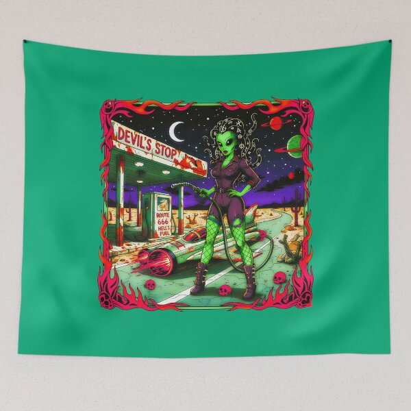 Item preview, Route 666 Pin-Up Alien designed and sold by CoffinsArt.