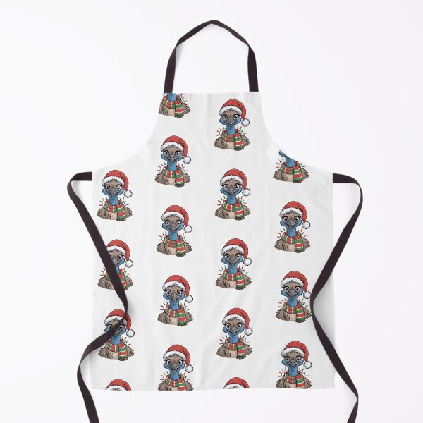 Item preview, Christmas Emu with Red Scarf and Santa Claus Hat designed and sold by SOUFIANE1991.