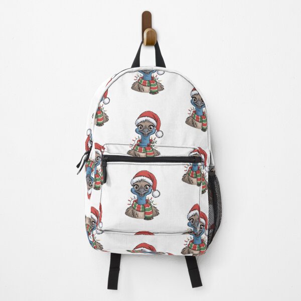 Item preview, Christmas Emu with Red Scarf and Santa Claus Hat designed and sold by SOUFIANE1991.