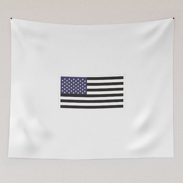 Item preview, Thin Blue Line USA Flag – Black and White American Flag designed and sold by Paper Drip.