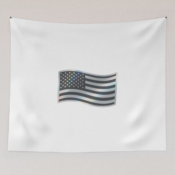 Item preview, Thin Blue Line USA Flag – Black and White American Flag designed and sold by Paper Drip.