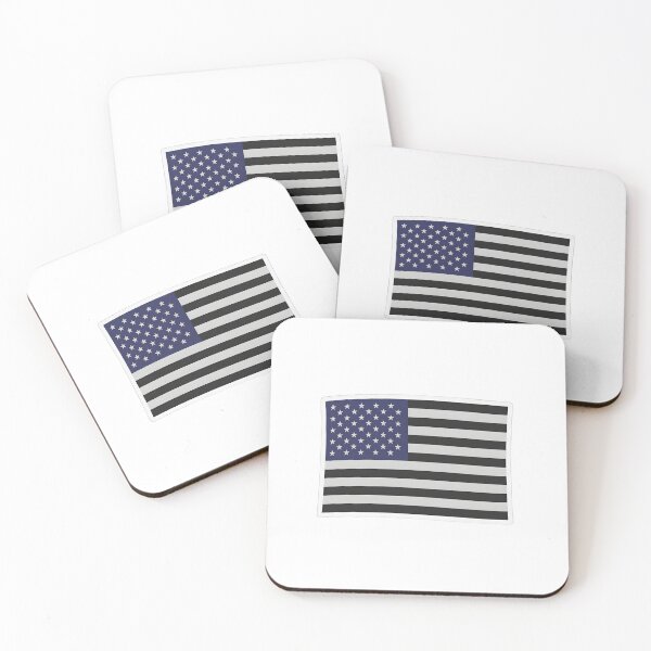 Item preview, Thin Blue Line USA Flag – Black and White American Flag designed and sold by Paper Drip.