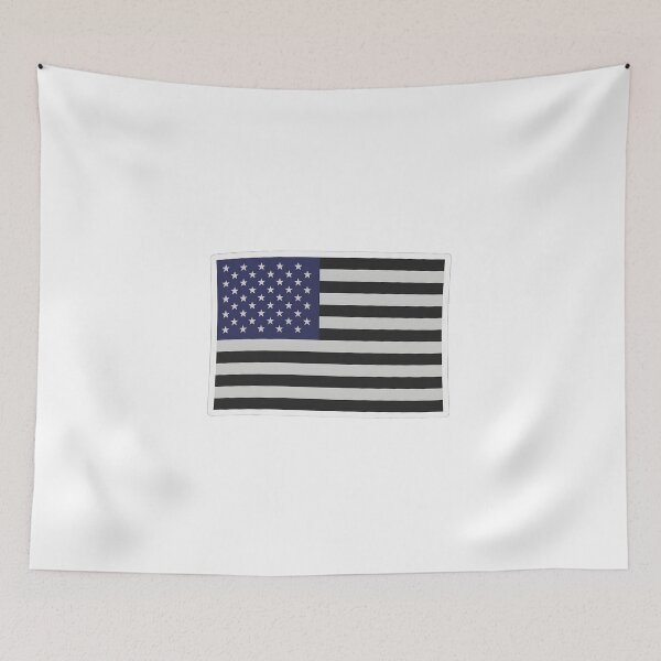 Item preview, Thin Blue Line USA Flag – Black and White American Flag designed and sold by Paper Drip.