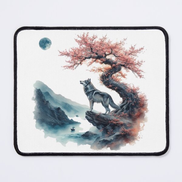 Item preview, Japanese landscape: river, mountain and sacred tree designed and sold by CHRIST5000.