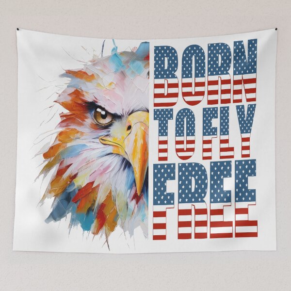 Item preview, Born To Fly Free – Bold Patriotic Eagle designed and sold by caracatita75.