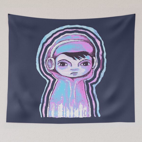 Item preview, Headphones Kid in Trans Pride Flag Colors  designed and sold by HeatherUnderground.