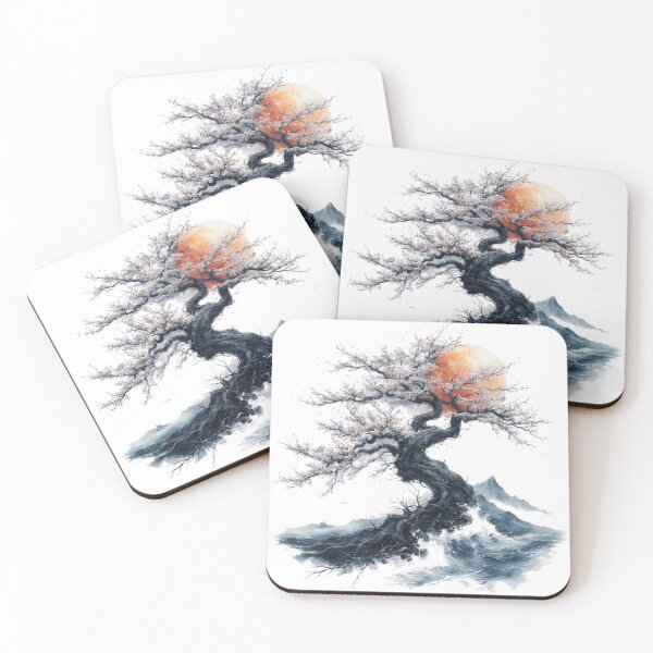 Item preview, Japanese landscape: river, mountain and sacred tree designed and sold by CHRIST5000.
