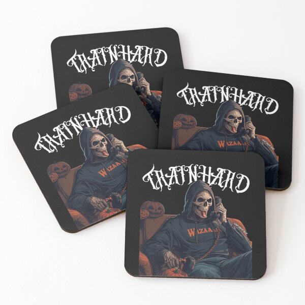 Item preview, Skullman “Wazaaa” Halloween Gym Parody – Funny Horror Fitness Design designed and sold by TrainHardCo.