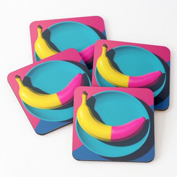 Item preview, Pink Dipped Banana on Teal Plate designed and sold by SassyArtistry.