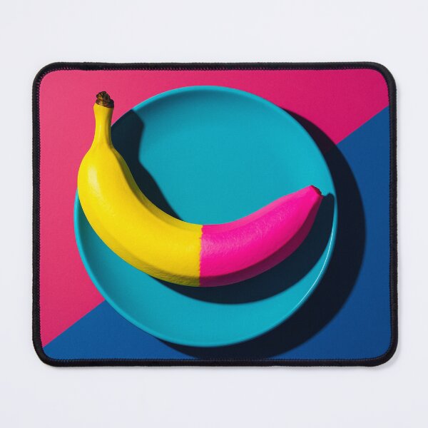 Item preview, Pink Dipped Banana on Teal Plate designed and sold by SassyArtistry.
