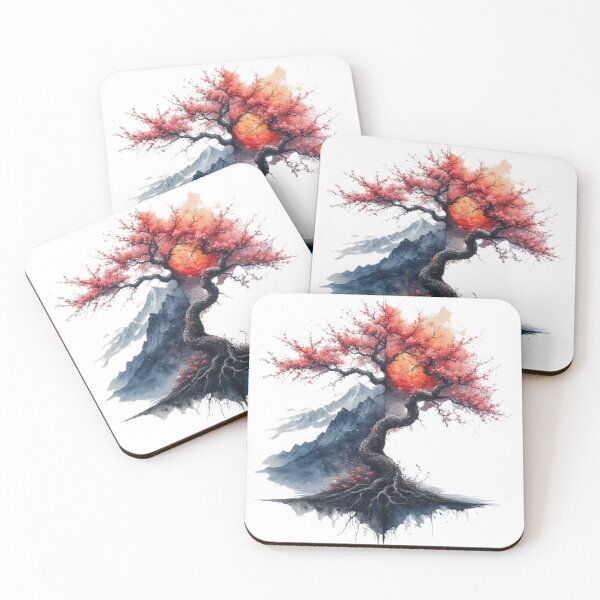 Item preview, Japanese landscape: river, mountain and sacred tree designed and sold by CHRIST5000.