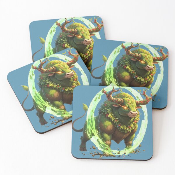 Item preview, Verdant Guardian | The Primal Forest Elemental Bull designed and sold by E-SarnEdge.