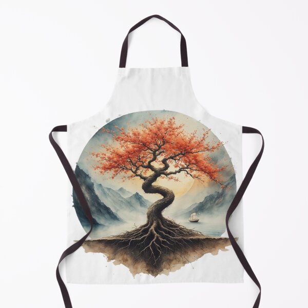 Item preview, Japanese landscape: river, mountain and sacred tree designed and sold by CHRIST5000.