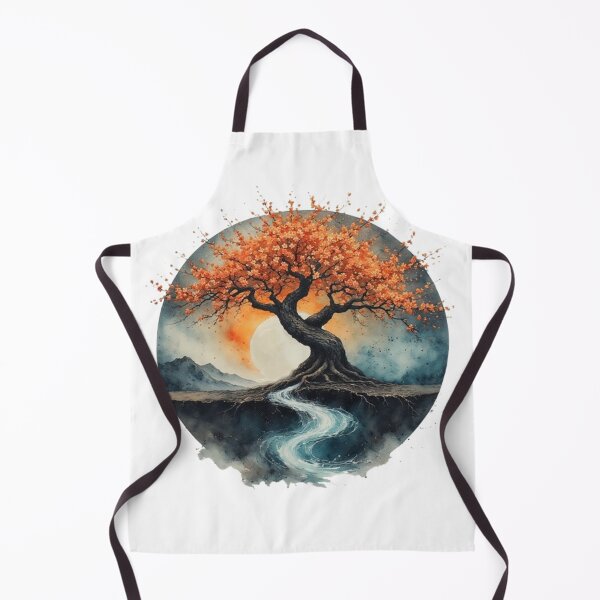 Item preview, Japanese landscape: river, mountain and sacred tree designed and sold by CHRIST5000.