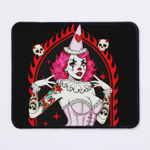 Item preview, Broken Heart Sad Clown Pin-Up designed and sold by CoffinsArt.