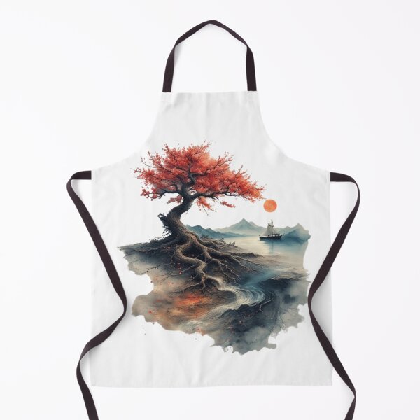 Item preview, Japanese landscape: river, mountain and sacred tree designed and sold by CHRIST5000.