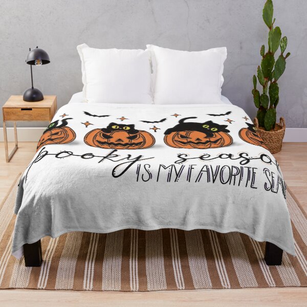 Item preview, Spooky Season Is My Favorite Season, Black Cats in Pumpkins designed and sold by AlishaLynch Studios.